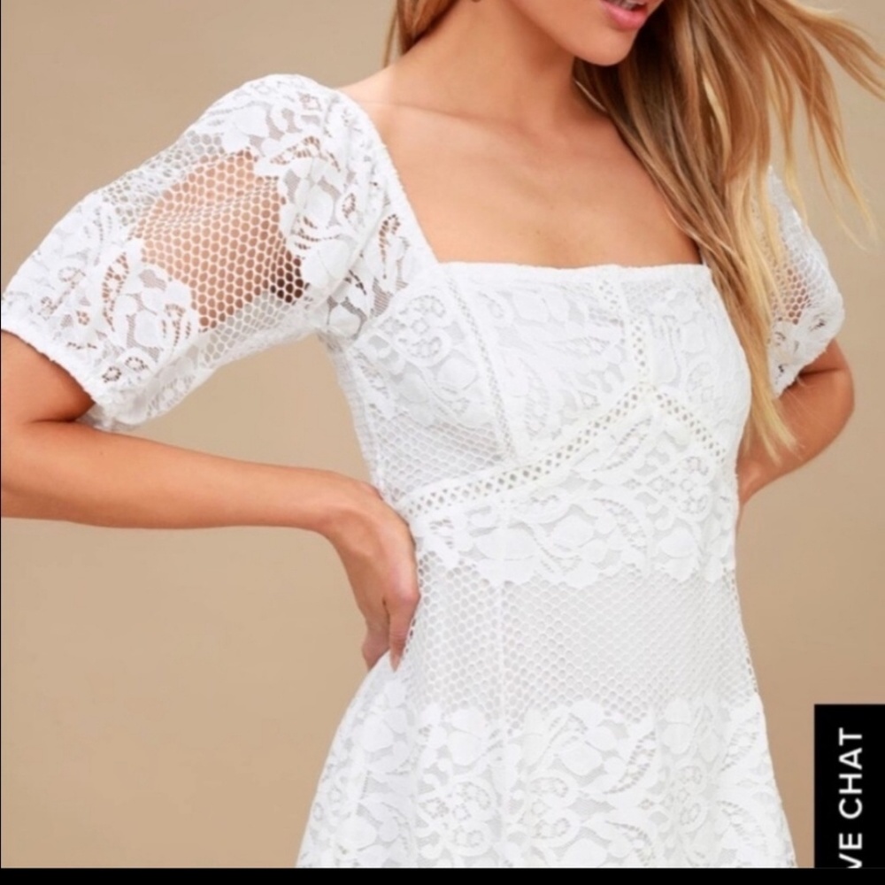 Free People Be You Baby Lace Mini Dress